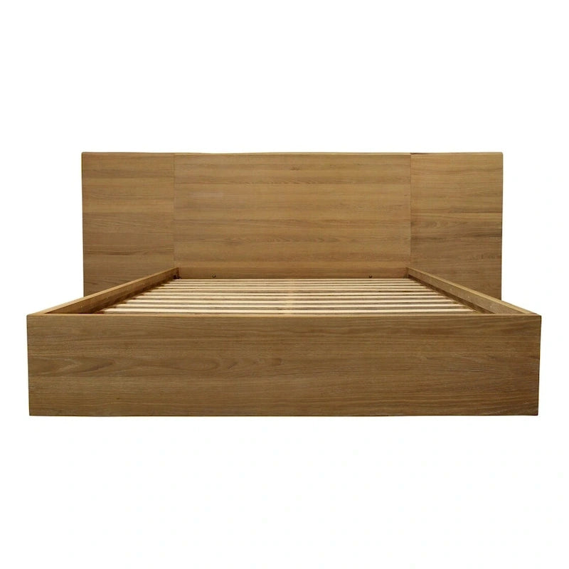 Cadre de lit en bois massif naturel format King