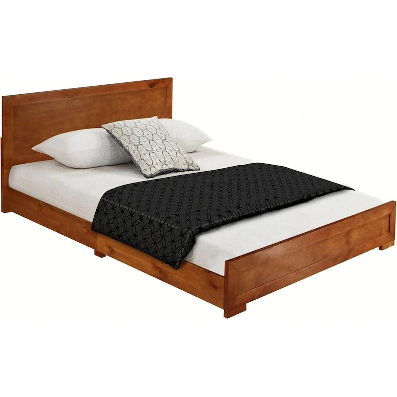Cadre de lit King en bois brun