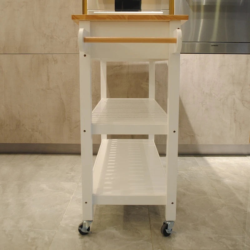 Isla de cocina y carrito de cocina (taburete no incluido)