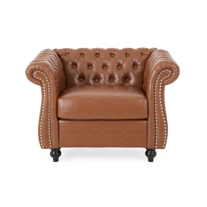 Chaise décorative rembourrée en PU souple
