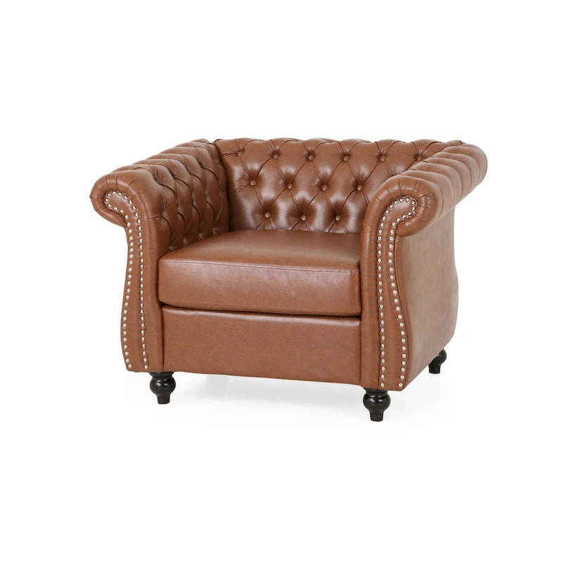 Chaise décorative rembourrée en PU souple
