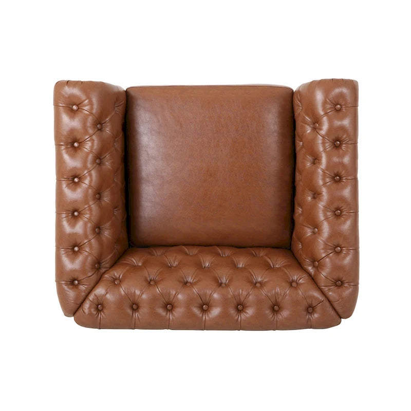 Chaise décorative rembourrée en PU souple