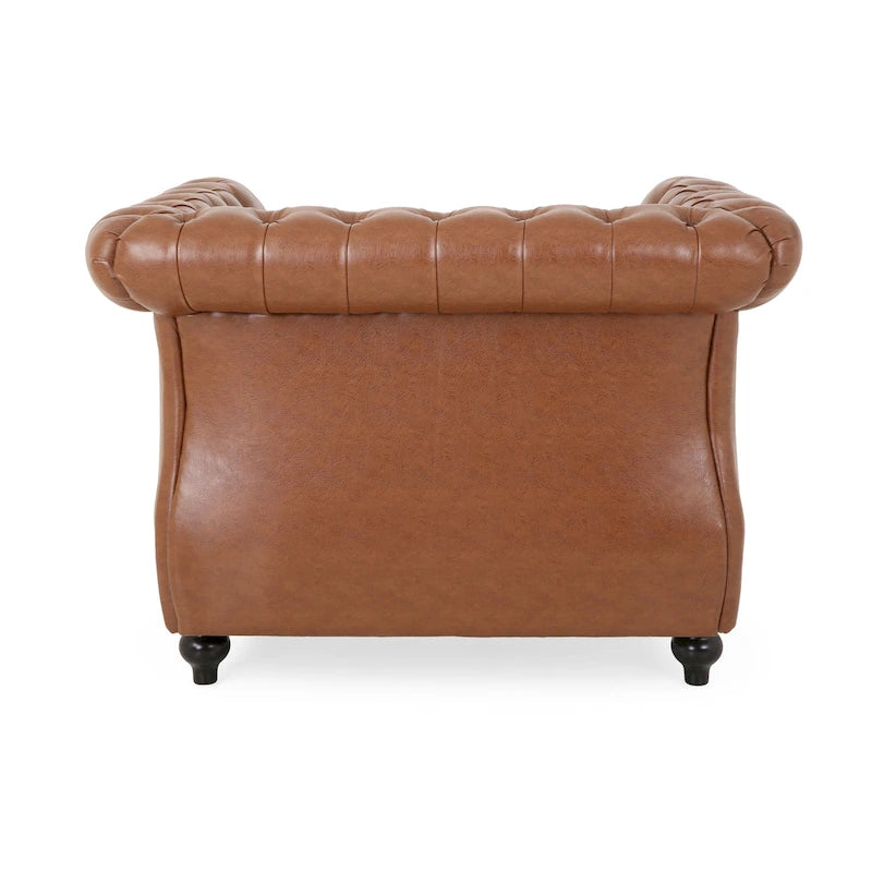 Chaise décorative rembourrée en PU souple