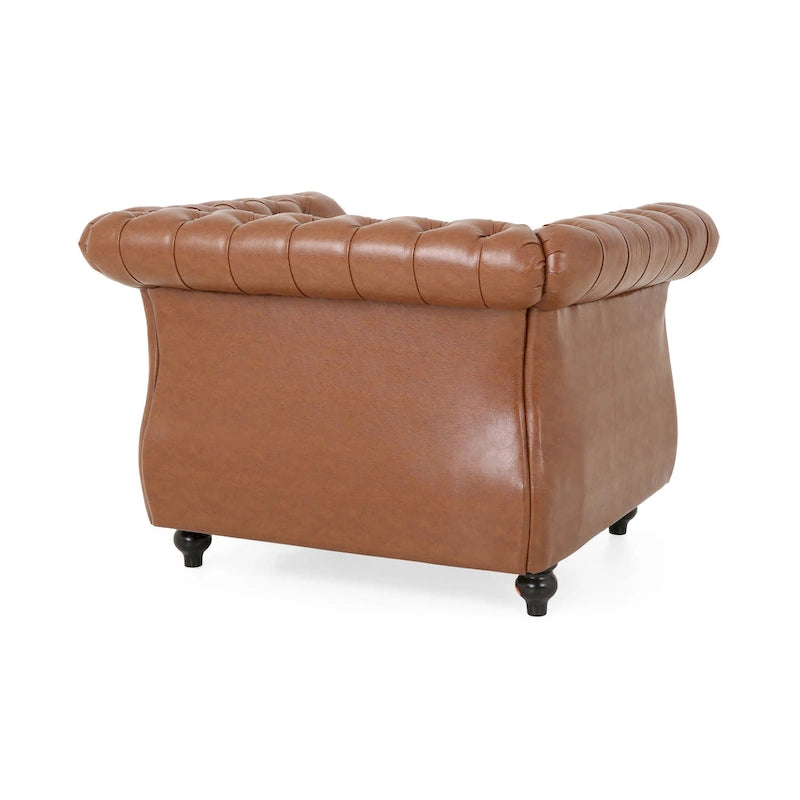 Chaise décorative rembourrée en PU souple