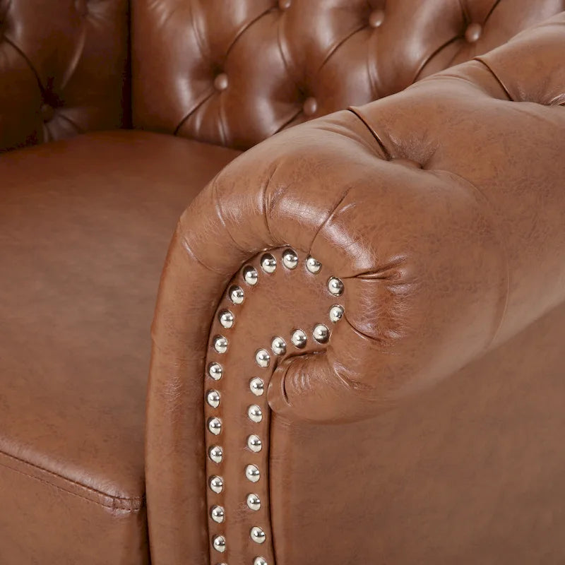Chaise décorative rembourrée en PU souple