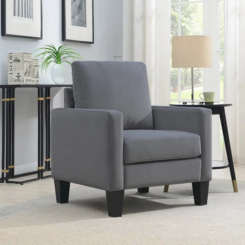 Sillón de poliéster de estilo moderno de mediados de siglo