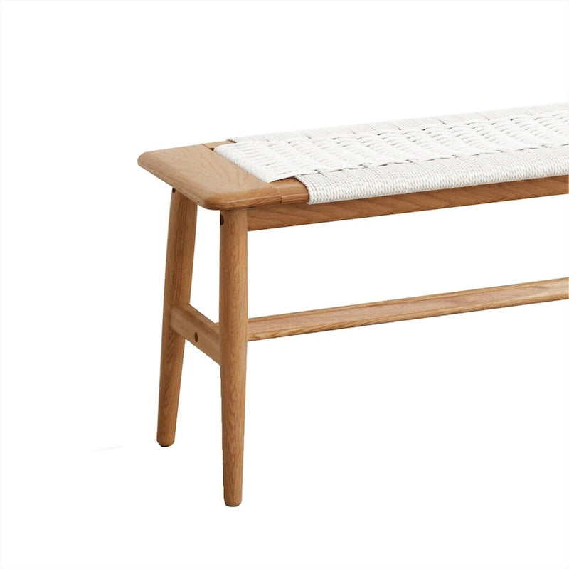 Banc de salle à manger en bois de chêne naturel, banc pour salle à manger et chambre à coucher