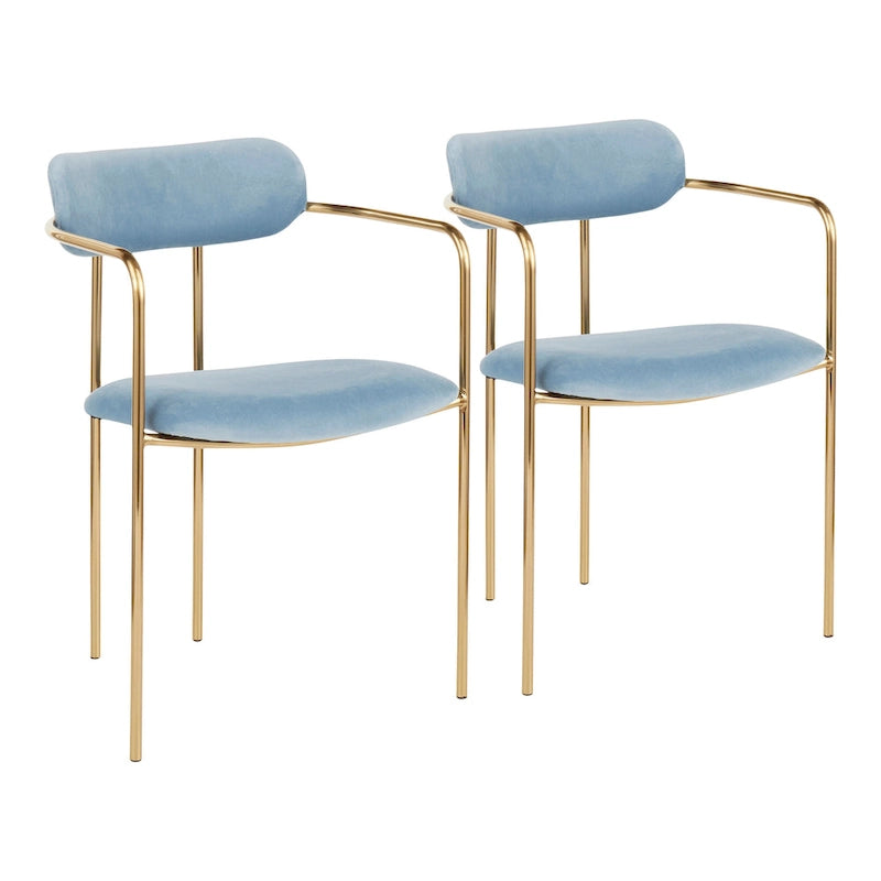 Silla de terciopelo glamorosa (juego de 2)