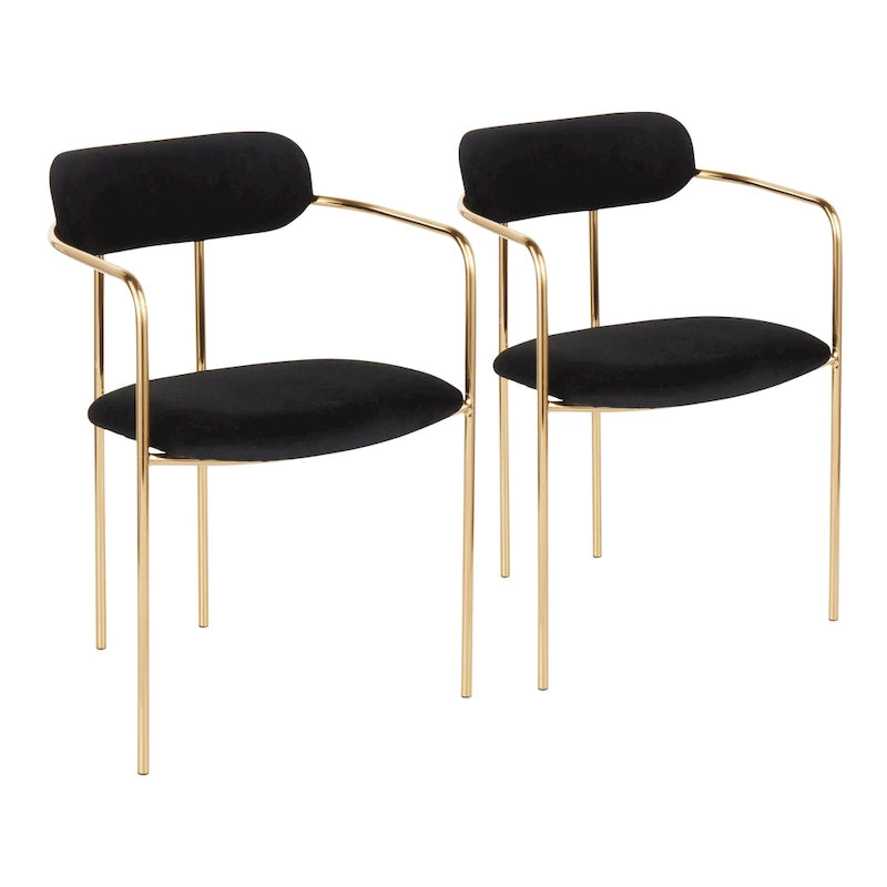 Samtstuhl im Glamour-Stil (2er-Set)