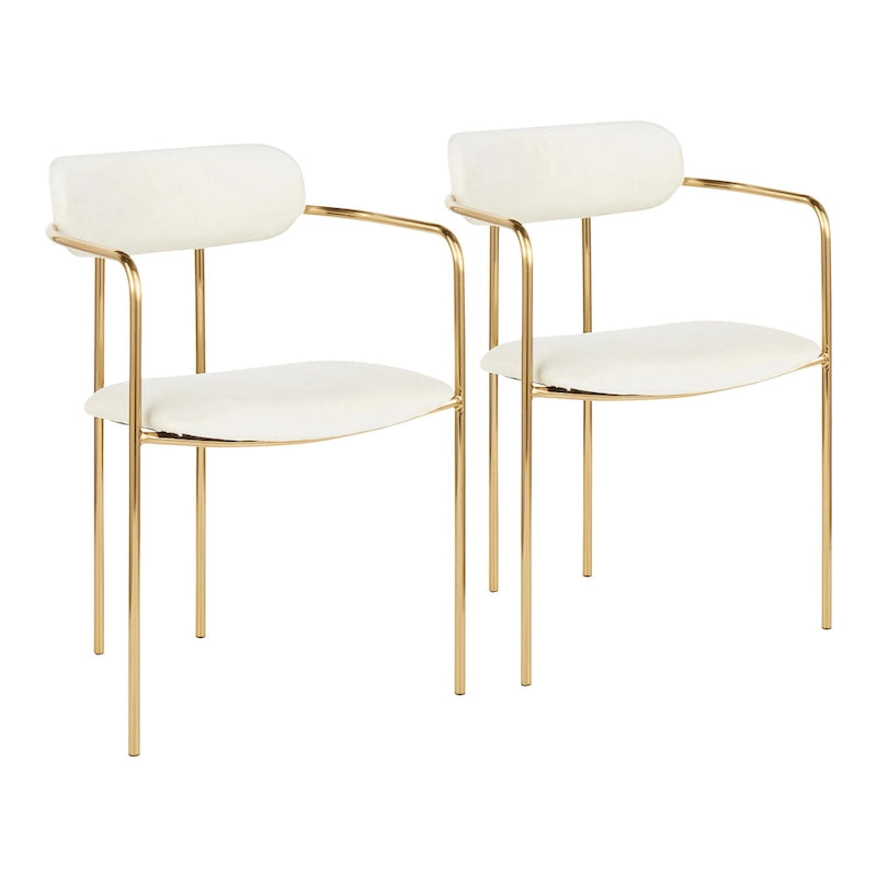 Silla de terciopelo glamorosa (juego de 2)