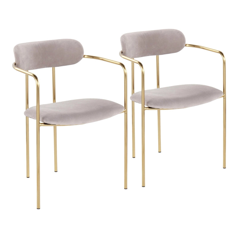 Samtstuhl im Glamour-Stil (2er-Set)
