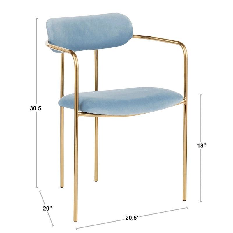 Samtstuhl im Glamour-Stil (2er-Set)