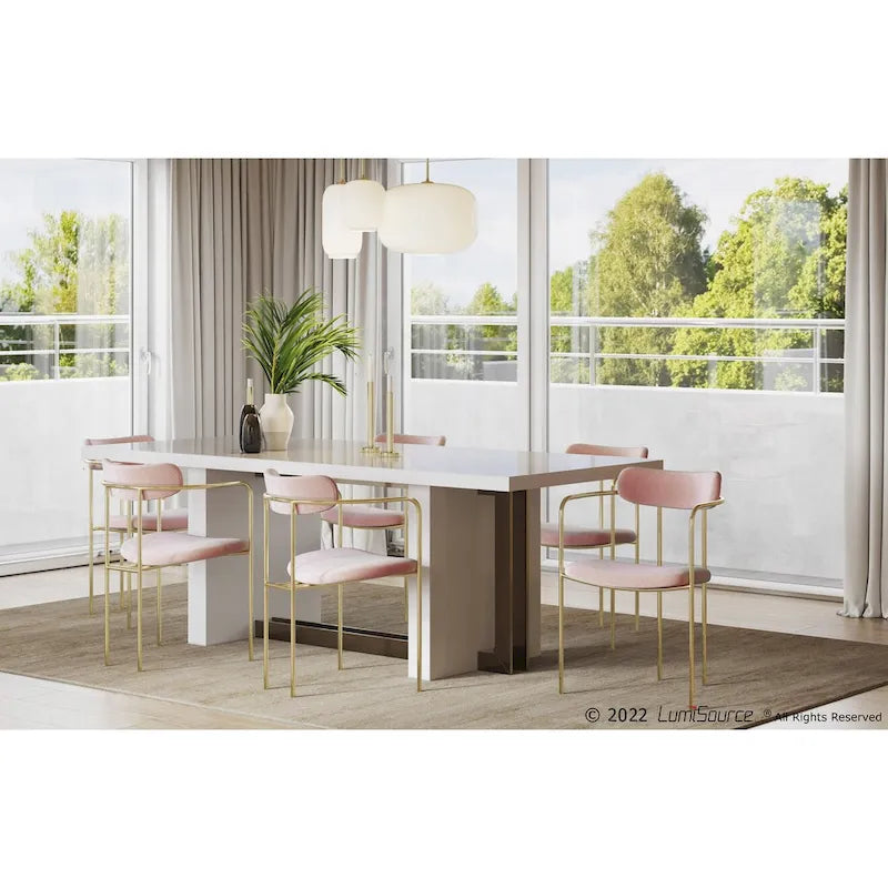 Samtstuhl im Glamour-Stil (2er-Set)