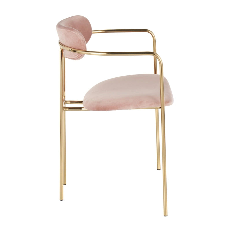 Samtstuhl im Glamour-Stil (2er-Set)