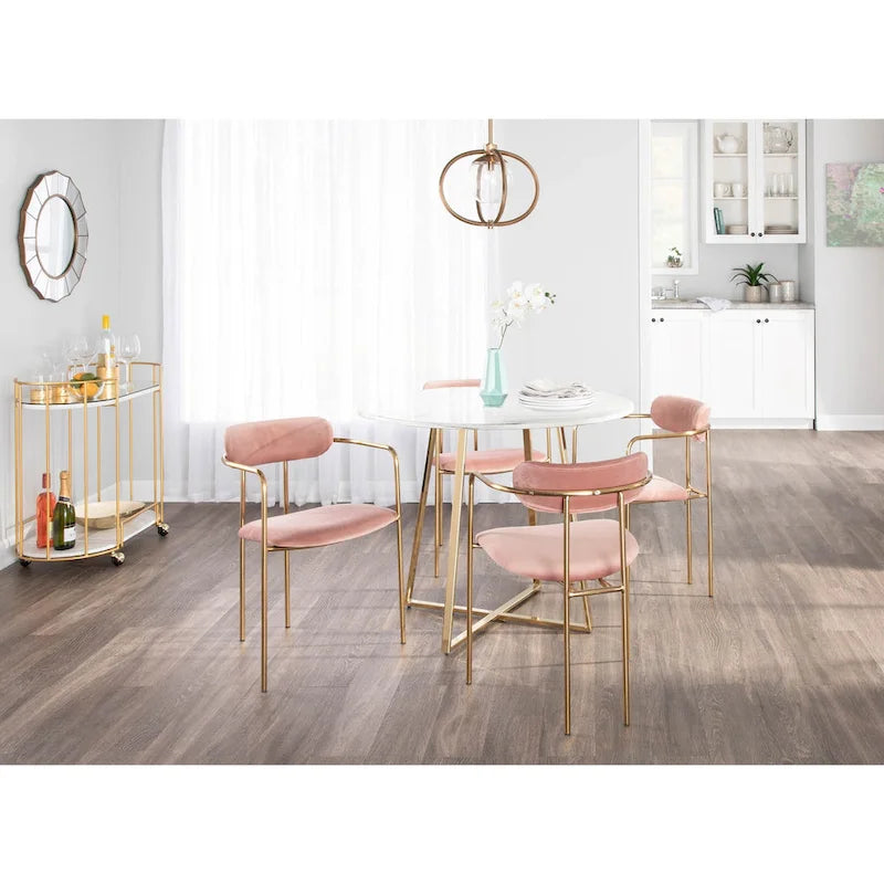 Samtstuhl im Glamour-Stil (2er-Set)