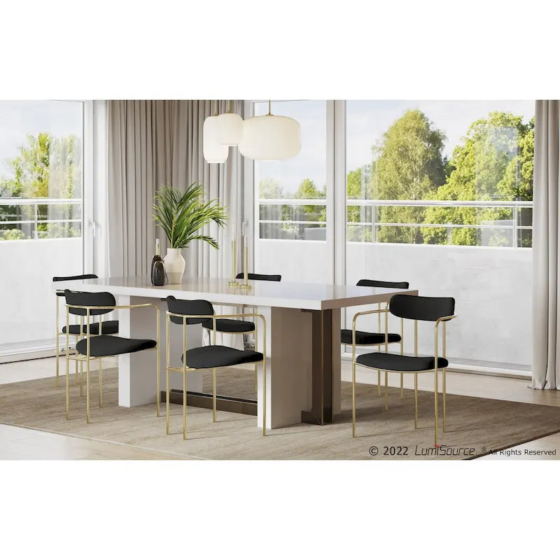 Samtstuhl im Glamour-Stil (2er-Set)