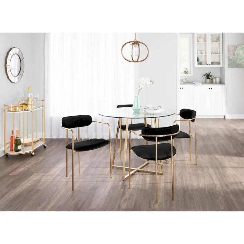 Samtstuhl im Glamour-Stil (2er-Set)