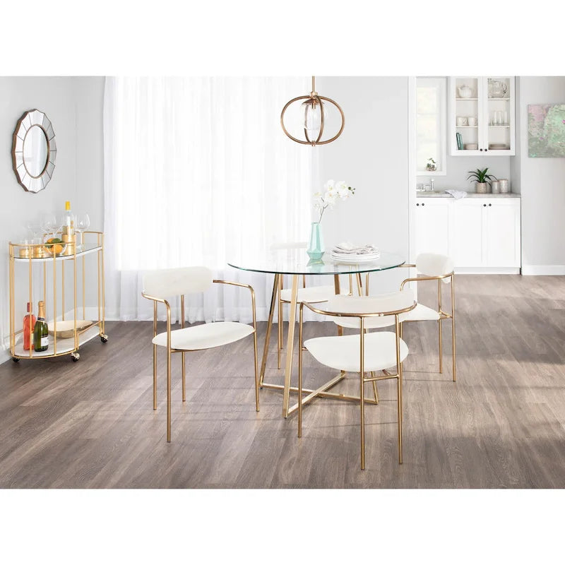 Samtstuhl im Glamour-Stil (2er-Set)