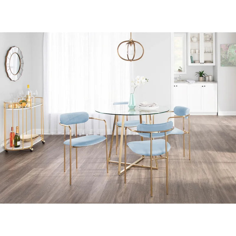 Samtstuhl im Glamour-Stil (2er-Set)