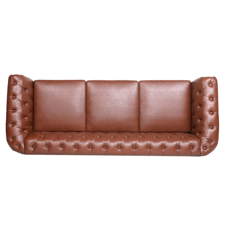 Canapé confortable 3 places avec coussin d’assise à rayures tendance