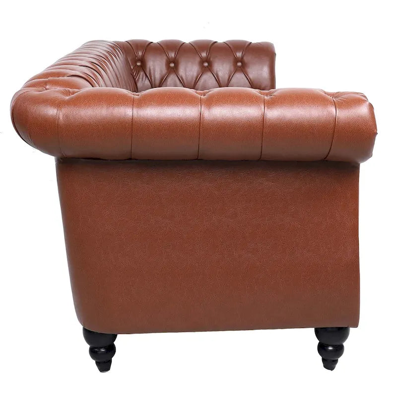 Canapé confortable 3 places avec coussin d’assise à rayures tendance
