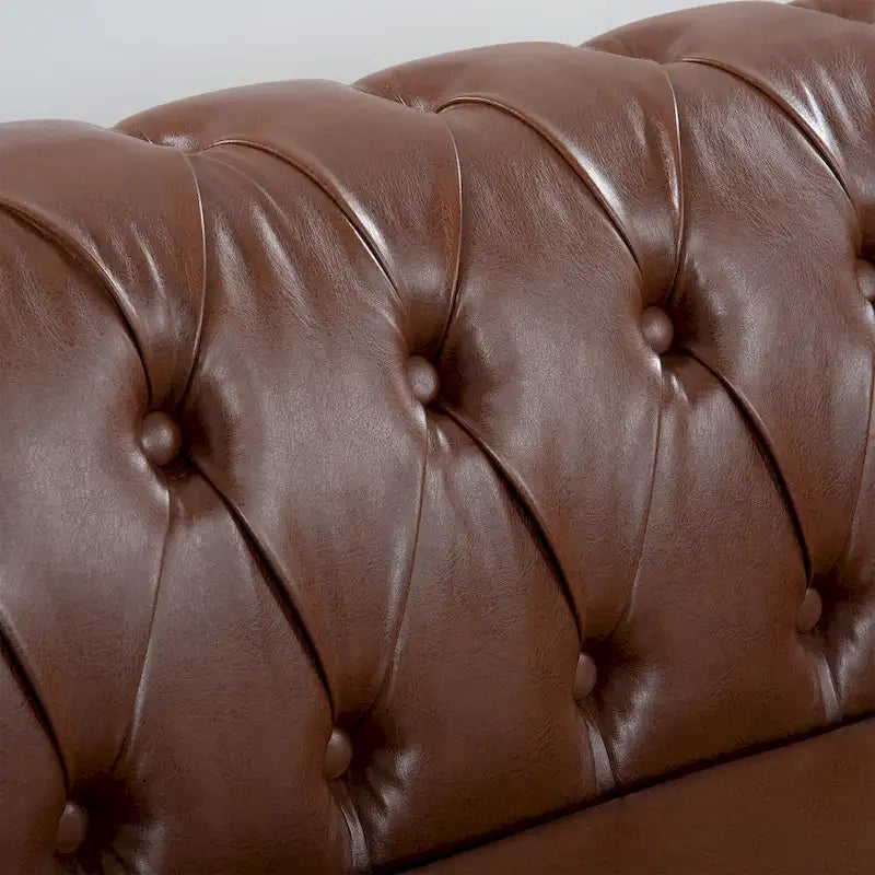 Canapé confortable 3 places avec coussin d’assise à rayures tendance