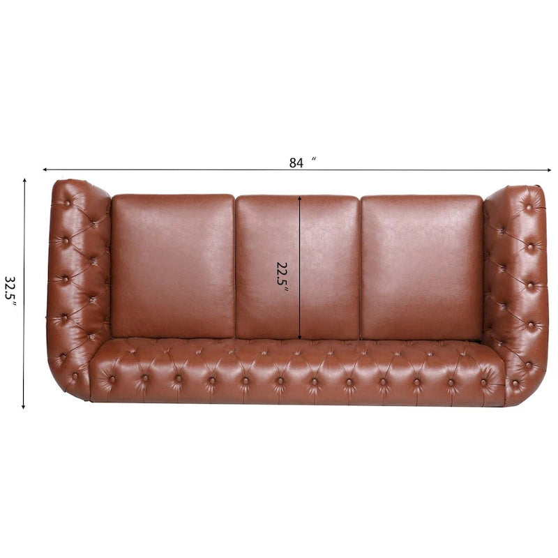 Canapé confortable 3 places avec coussin d’assise à rayures tendance