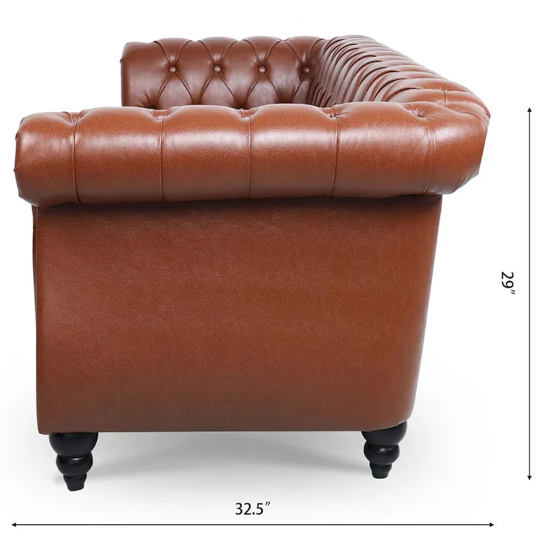 Canapé confortable 3 places avec coussin d’assise à rayures tendance