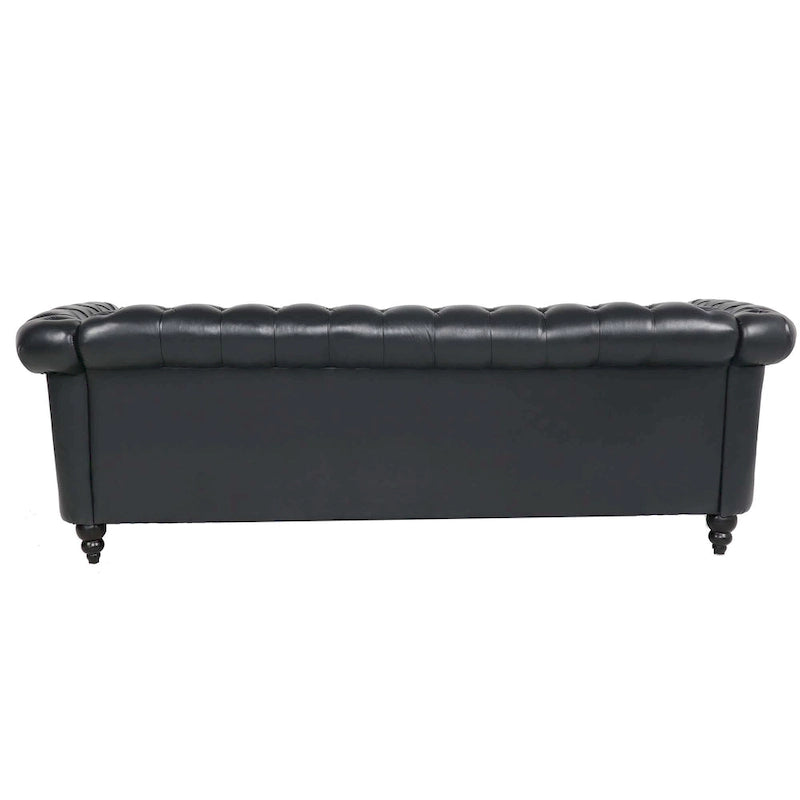 Canapé confortable 3 places avec coussin d’assise à rayures tendance