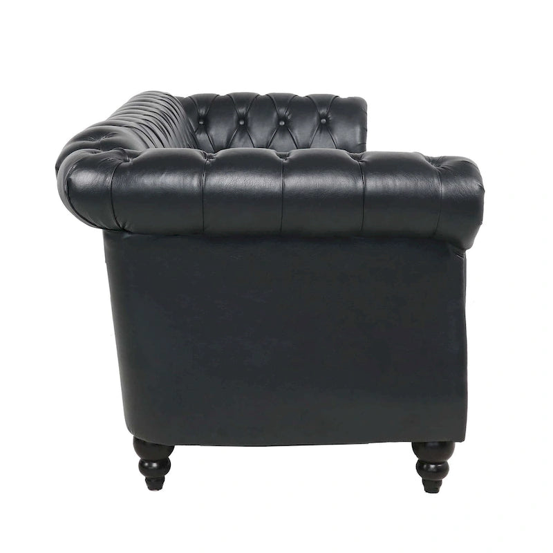 Canapé confortable 3 places avec coussin d’assise à rayures tendance