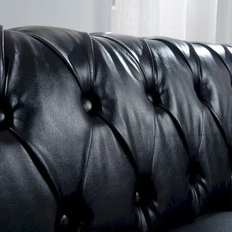 Canapé confortable 3 places avec coussin d’assise à rayures tendance