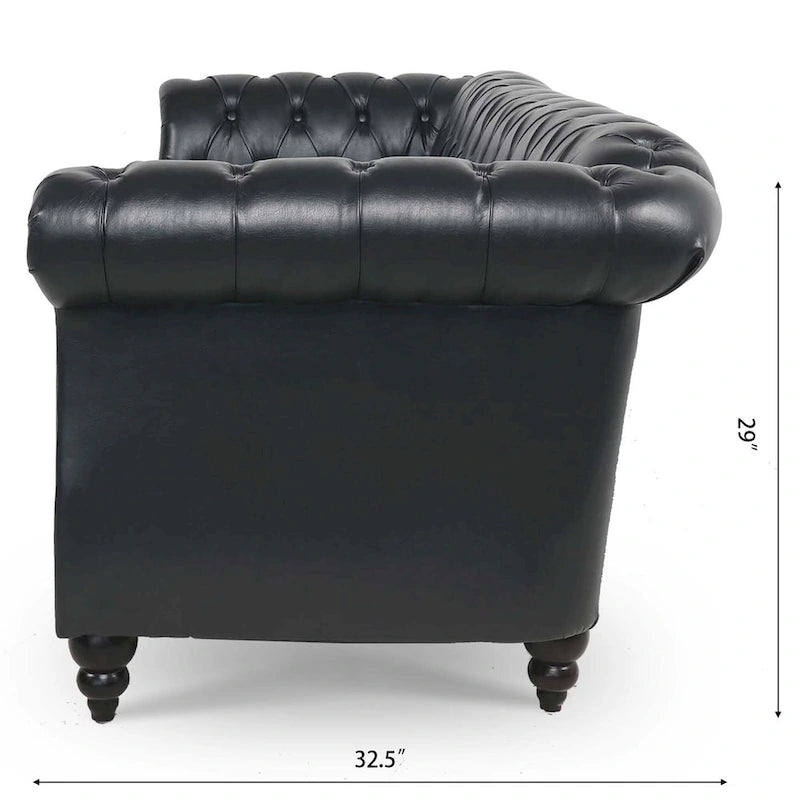 Canapé confortable 3 places avec coussin d’assise à rayures tendance