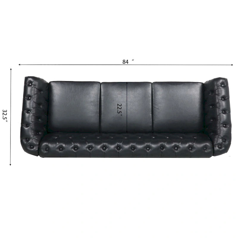 Canapé confortable 3 places avec coussin d’assise à rayures tendance