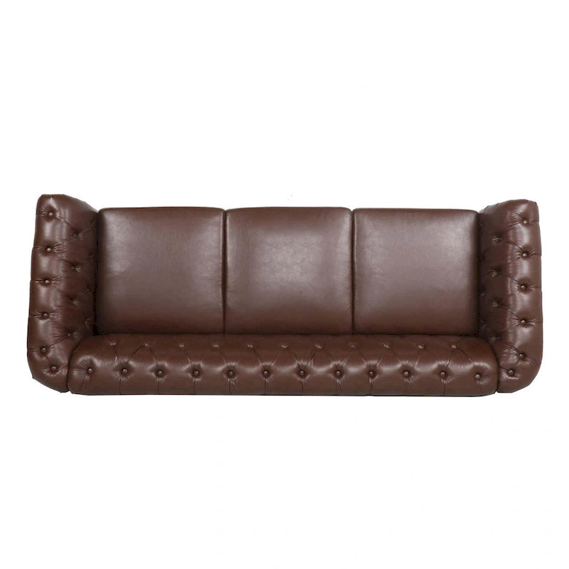 Canapé confortable 3 places avec coussin d’assise à rayures tendance