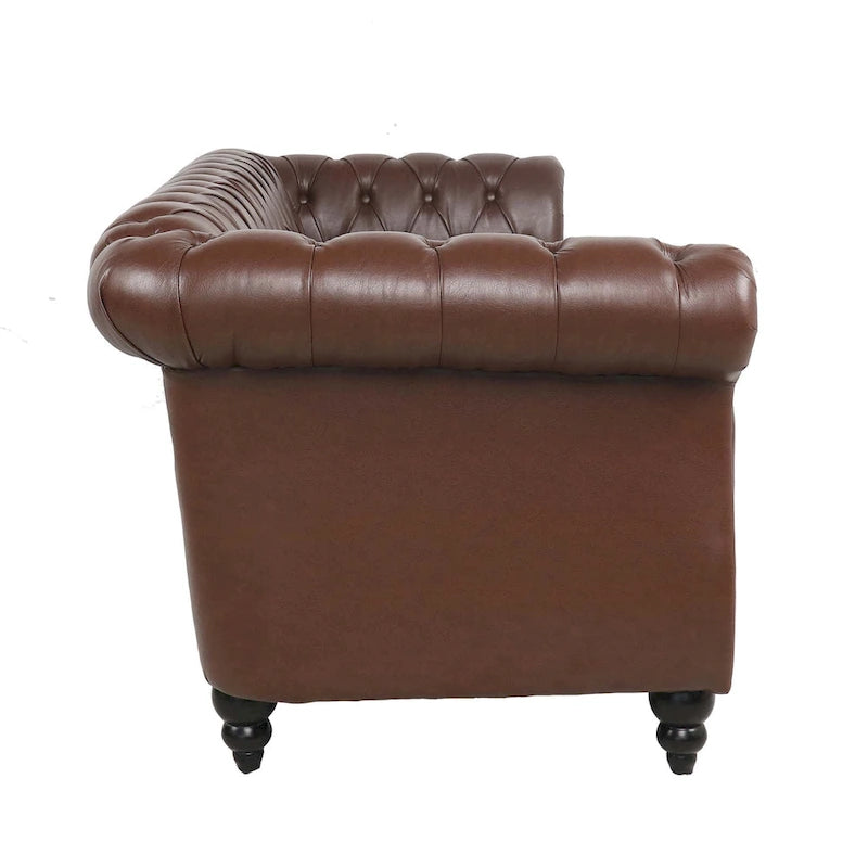 Canapé confortable 3 places avec coussin d’assise à rayures tendance