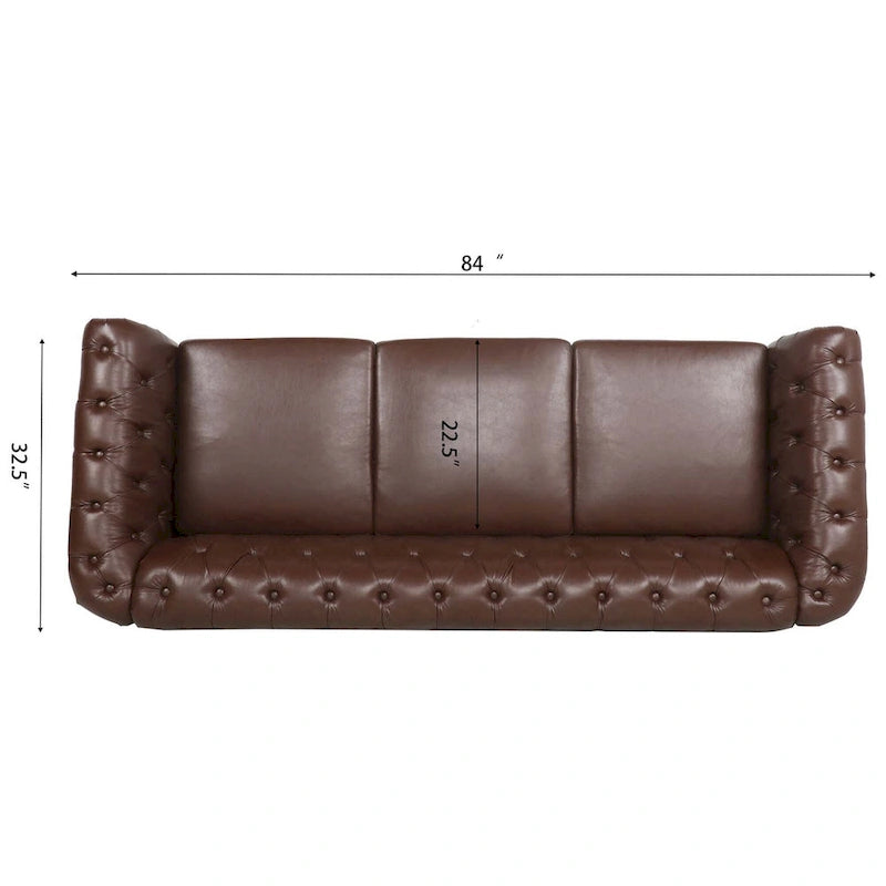 Canapé confortable 3 places avec coussin d’assise à rayures tendance
