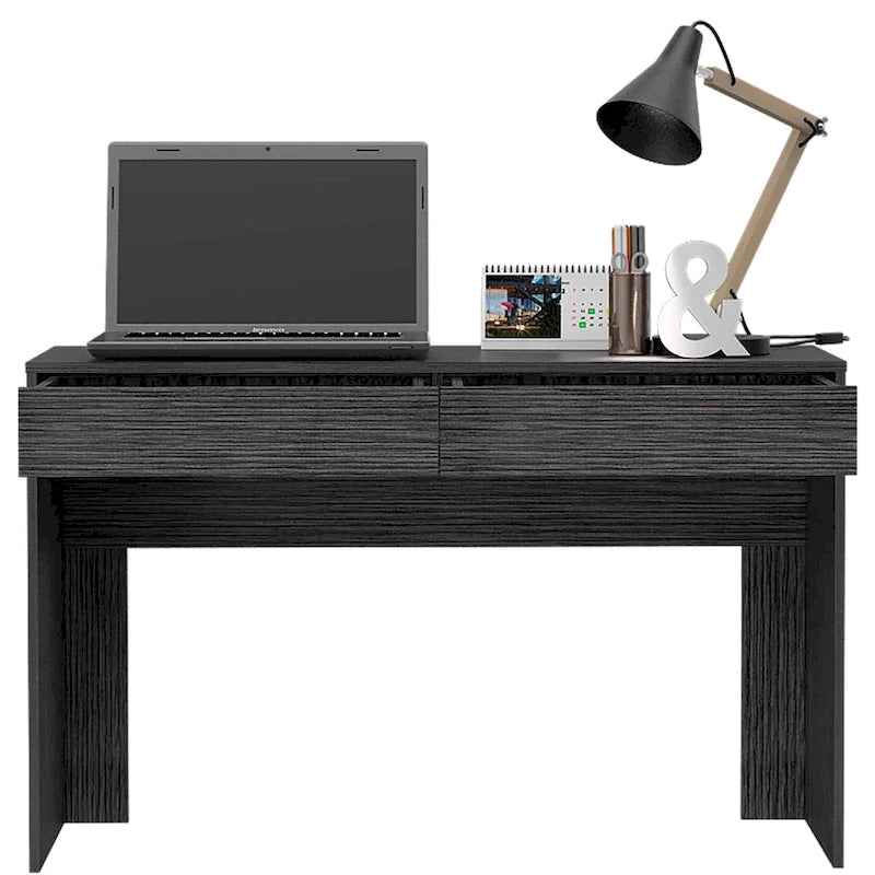 Bureau d’ordinateur à 2 tiroirs sans poignées