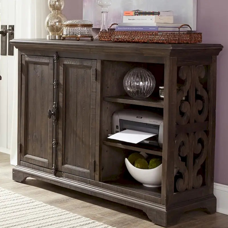Bellamy Traditional Weathered Peppercorn Printer Stand