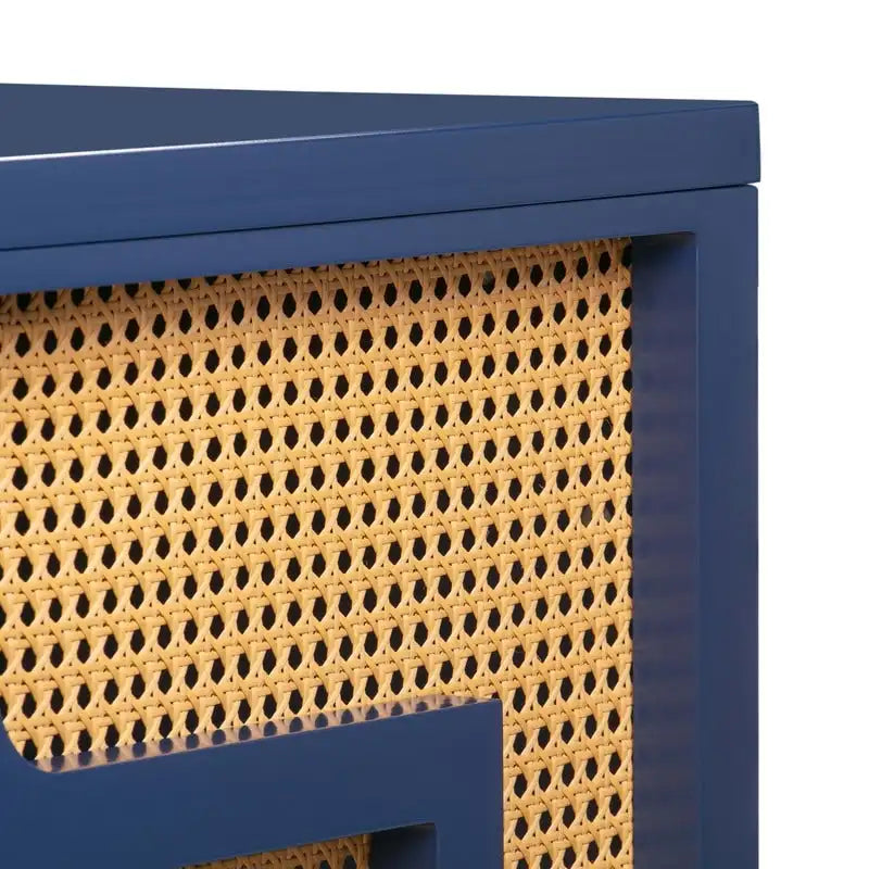 Bureau en rotin tressé avec un tiroir