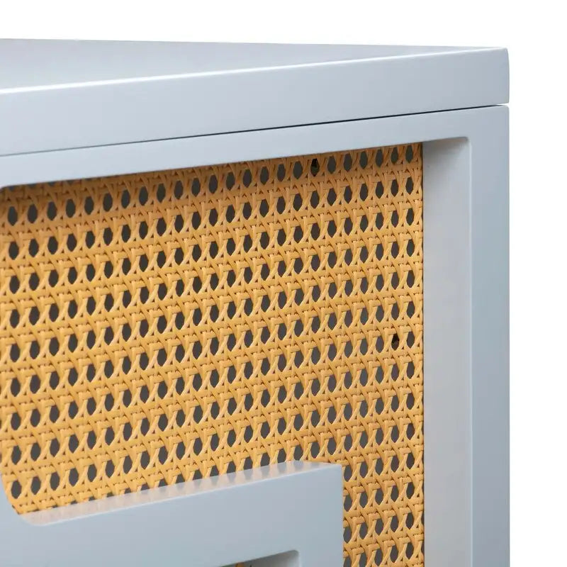 Bureau en rotin tressé avec un tiroir