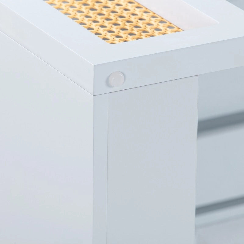 Bureau en rotin tressé avec un tiroir