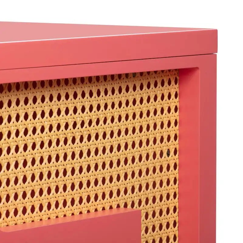 Bureau en rotin tressé avec un tiroir