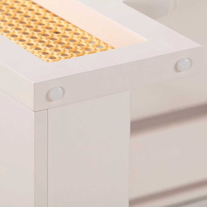 Bureau en rotin tressé avec un tiroir