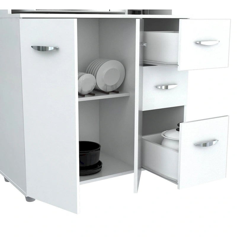 Meuble de rangement blanc pour cuisine