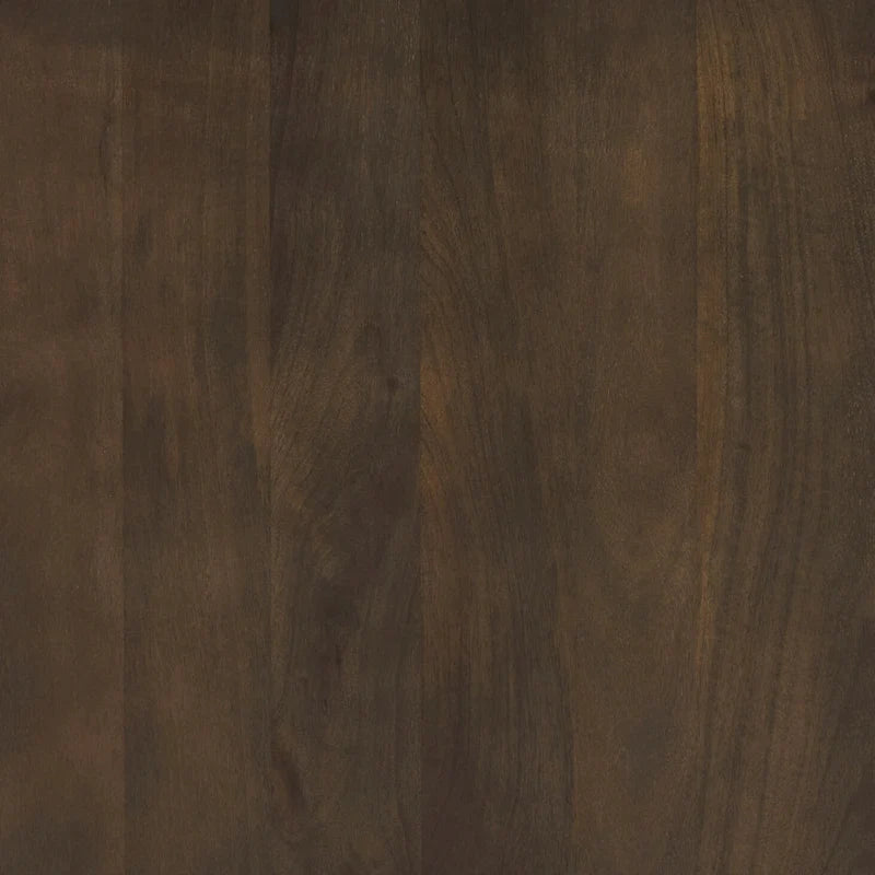 Table d’appoint ronde cannelée en bois massif brun foncé