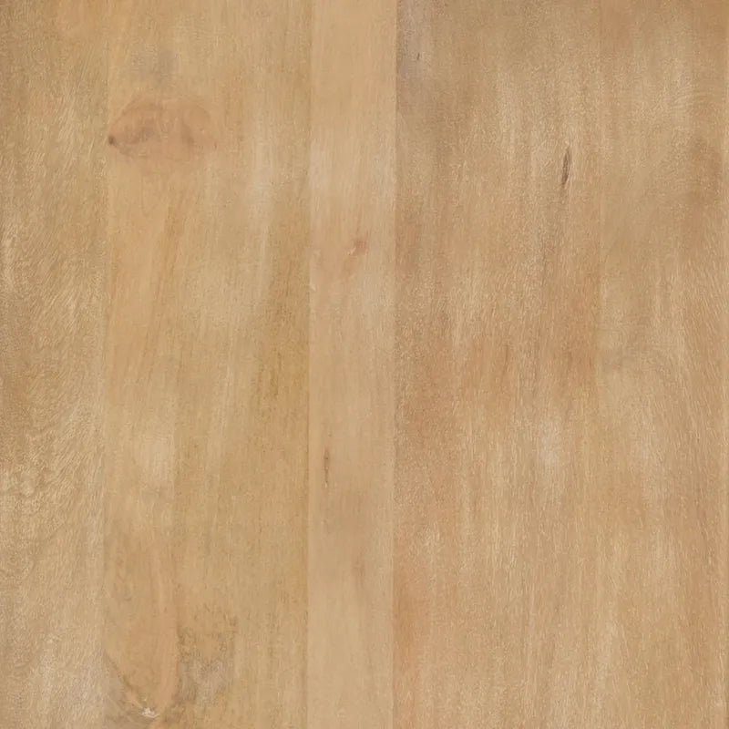 Table d’appoint ronde cannelée en bois massif brun foncé