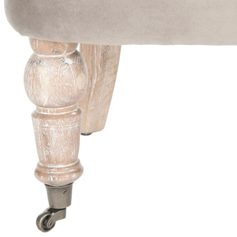 Fauteuil capitonné crème naturel - 26.4 x 24.2 x 27