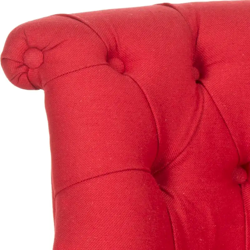 Fauteuil capitonné crème naturel - 26.4 x 24.2 x 27