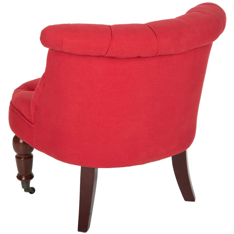 Fauteuil capitonné crème naturel - 26.4 x 24.2 x 27