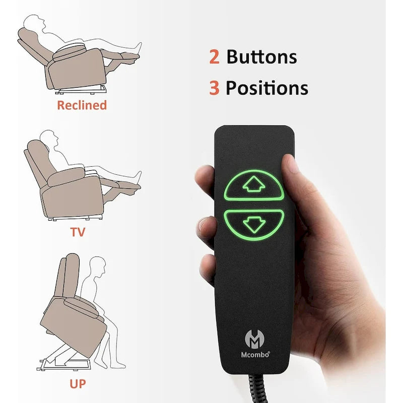 Fauteuil inclinable électrique avec fonction de massage et chauffage, similicuir (largeur moyenne)
